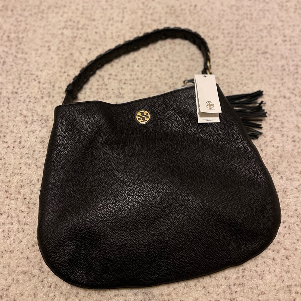 Tory Burch Brooke Pebbled Hobo Bag